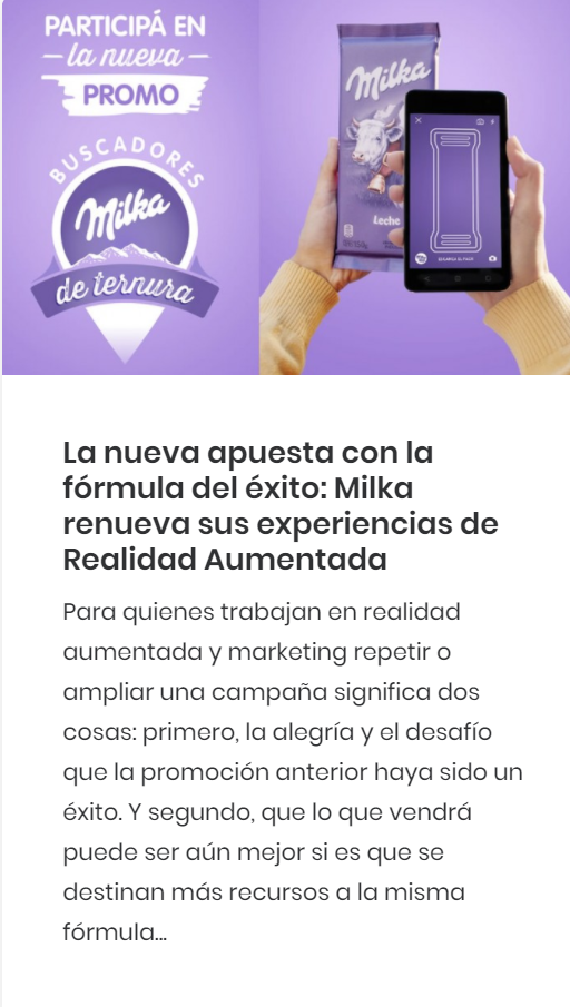 milka app realidad aumentada augmented reality