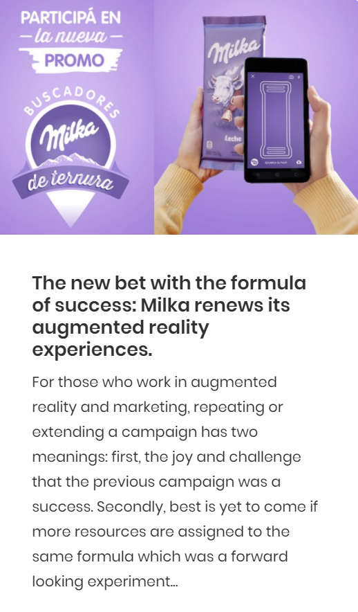augmented reality milka